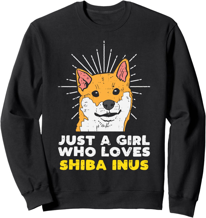 Just A Girl Who Loves Shiba Inus Kawaii Akita Dog Lover Gift Sweatshirt