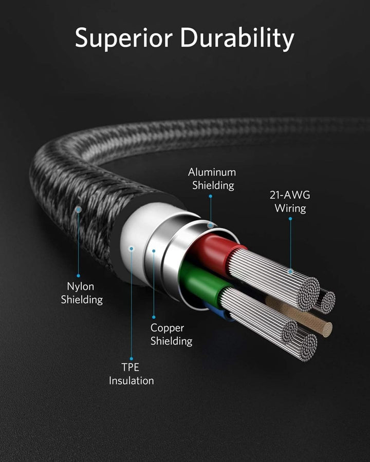 Anker USB C Lightning Kabel, 331 USB C auf Lightning Ladekabel 100cm, MFi zertifiziert, New Nylon Sc