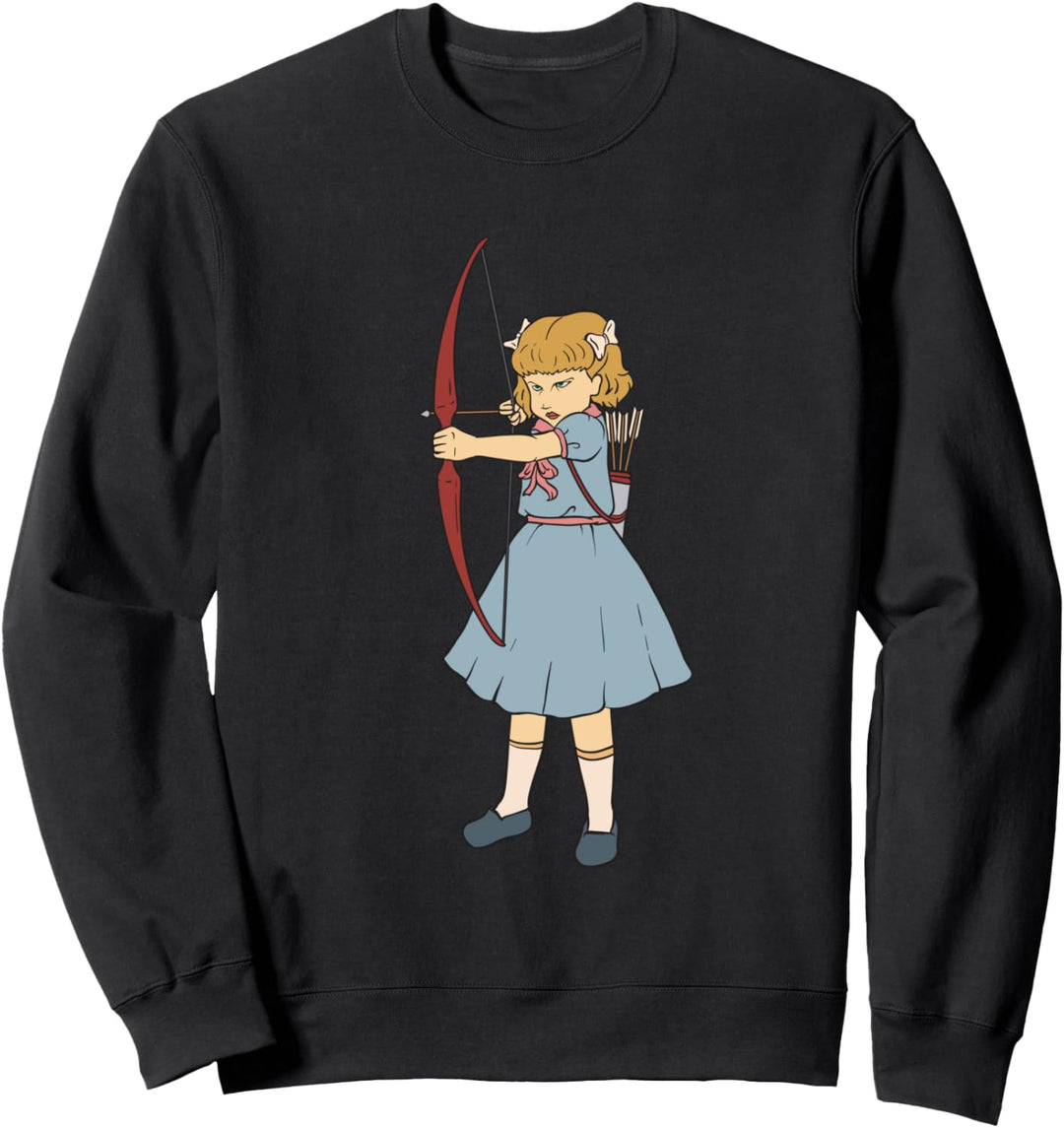 Arrow & Bow Girl - Archery - Punk Rock Goth Horror - Gothic Sweatshirt
