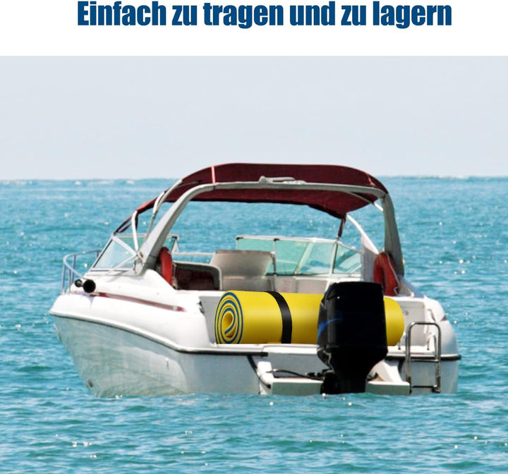 COSTWAY Schwimmmatte 355 x 183 cm, Schwimmende Wassermatte bis 400 kg belastbar, Schwimmmatte aus re