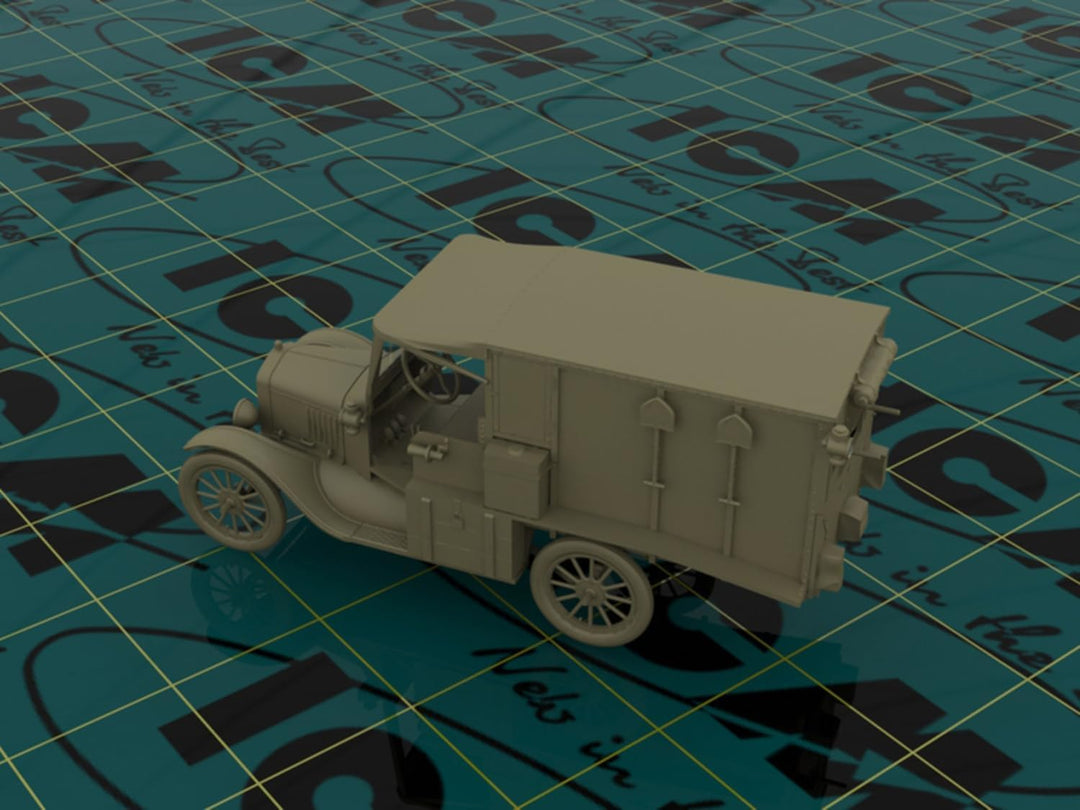 ICM ICM35661 - 1:35-Modell T 1917 Krankenwagen, WWI Amerikanisches Auto, Mittel