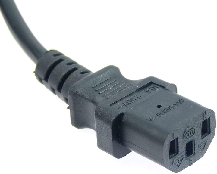 2 Stück Adam Hall 3 m Kaltgerätekabel Netzkabel schwarz 3 x 0,75 mm² CEE 7/7 - C13, K3PKD 0300 3 m K