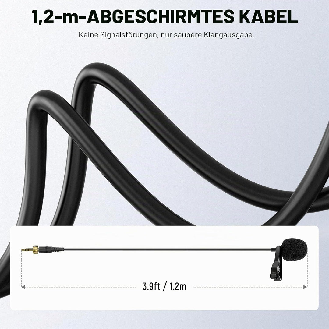 NEEWER Ansteckmikrofon (2er Pack), kabelgebundenes Mikrofon, Omnidirektionales Kondensator Lavalier