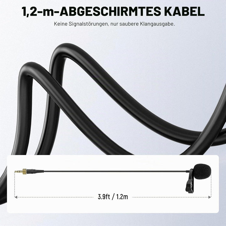 NEEWER Ansteckmikrofon (2er Pack), kabelgebundenes Mikrofon, Omnidirektionales Kondensator Lavalier