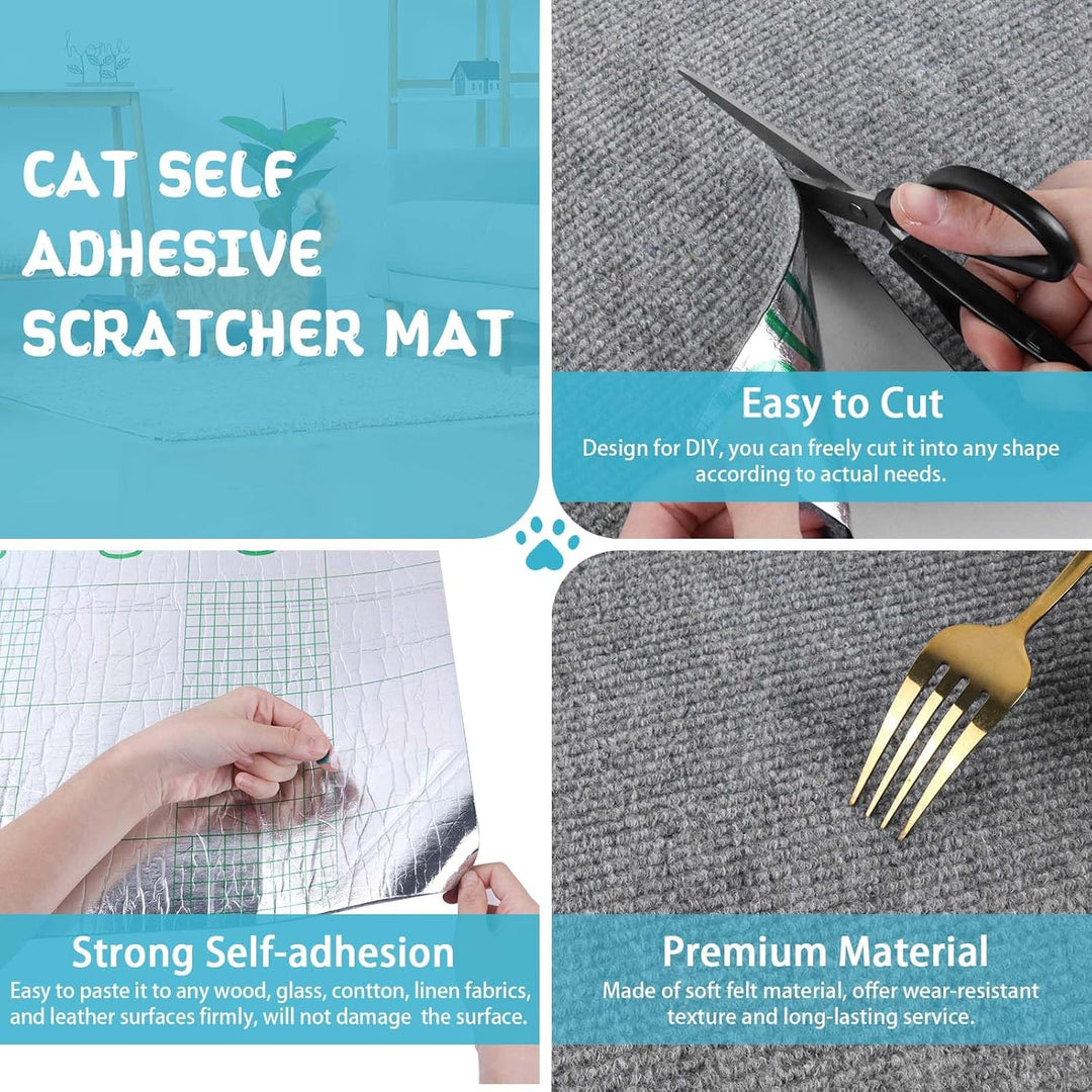 Kratzmatte Katze selbstklebend Kratzteppich Katze Wand Kratzbretter Sofa Kratzschutz Kratzmatte für