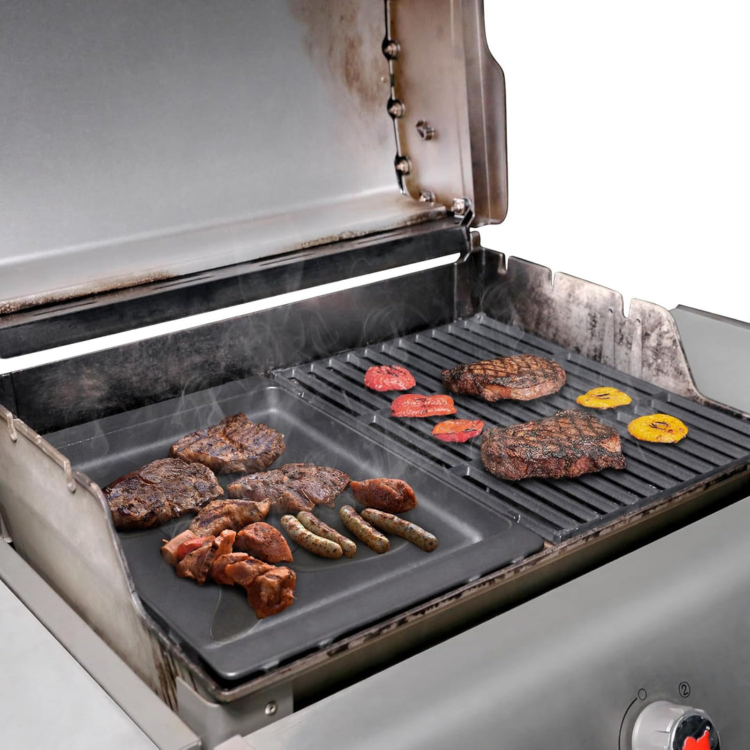 GFTIME 44 x 30,5cm Gusseisen Grillplatte 6790 für Weber Spirit I II 300 Serie E-310 E-320 E-330 S-31