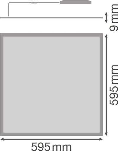 LEDVANCE Panel-Leuchte LED: für Decke/Wand, PANEL PERFORMANCE 600, 40 W, 220…240 V, Ausstrahlungswin