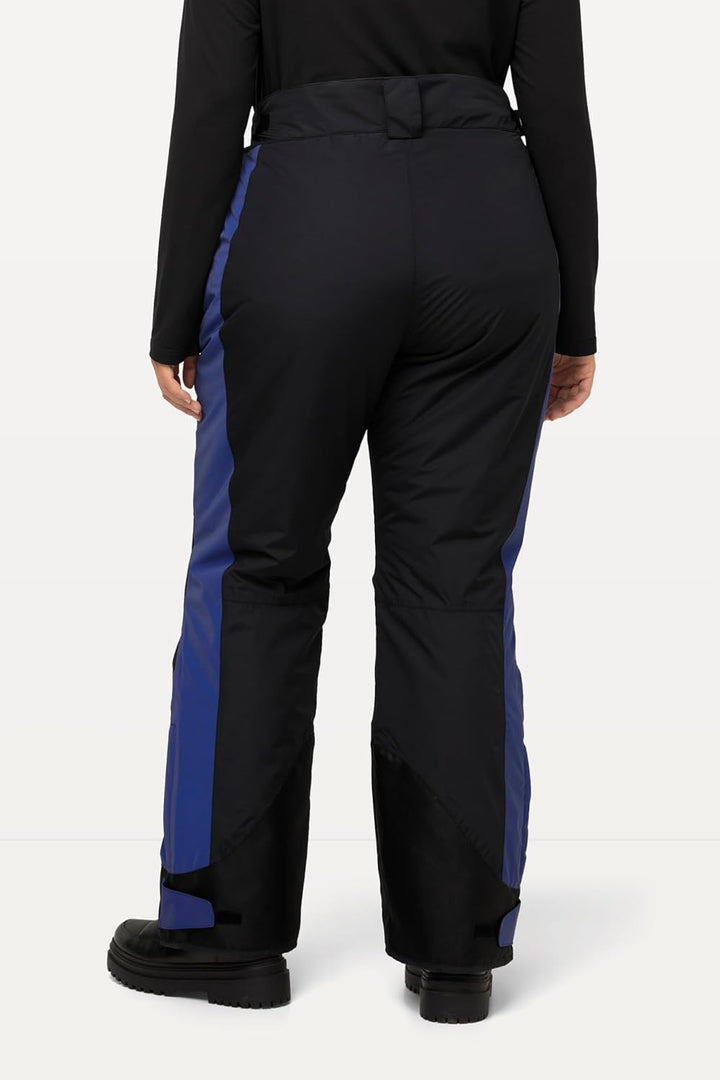 Ulla Popken Damen Skihose Reflektierend, Wasserdicht Hose 48 Schwarz, 48 Schwarz
