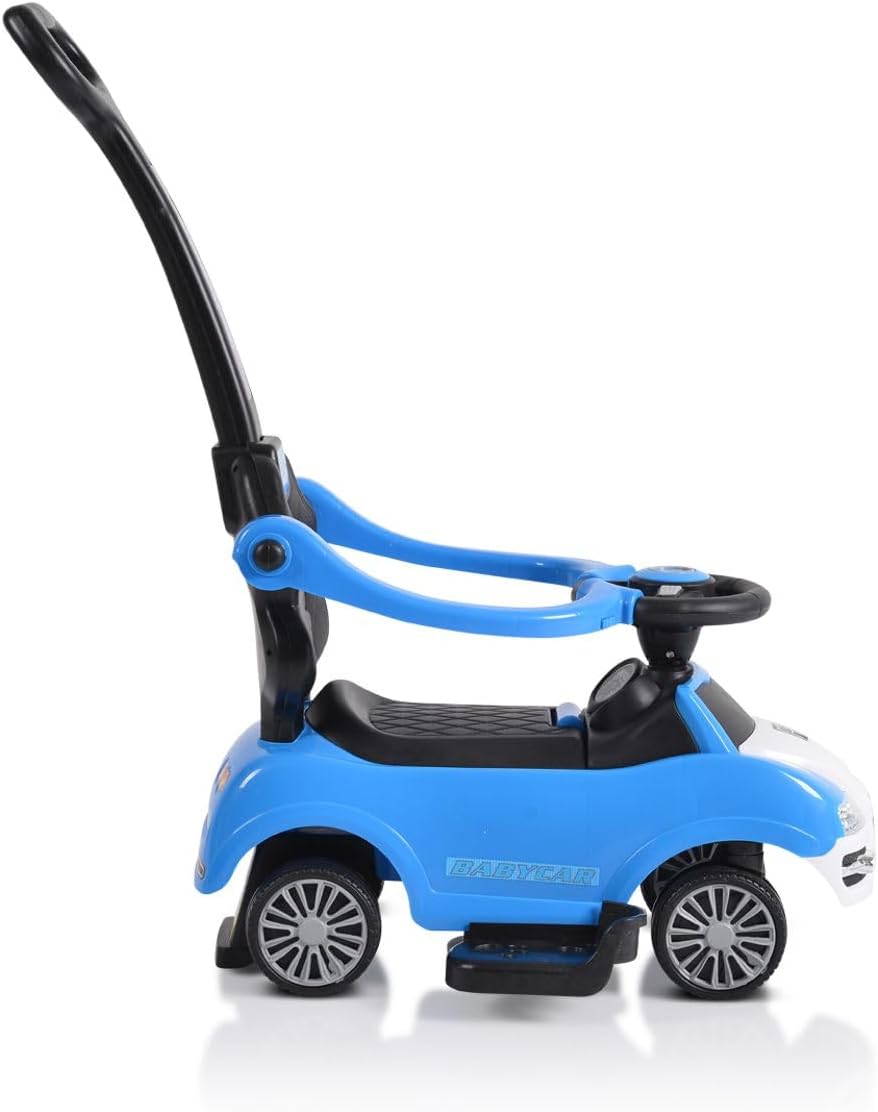 Moni Rutschauto 2 in 1 Rider 308, Rutscher mit Griff, Lehne, Bügel, Fussstütze blau, Blau