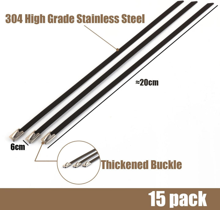 ilauke Hitzeschutzband Auspuffband, 15M*5CM Hitzeschutzband Auspuff Gelb mit 15 Edelstahl Kabelbinde