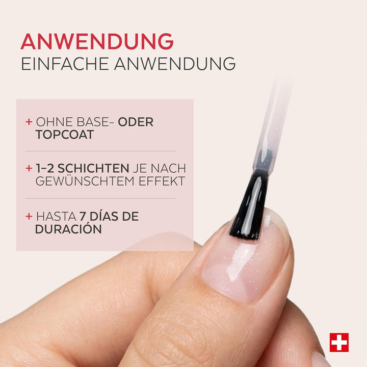 PODERM Korrigierender & Perfektionierender Pflege-Nagellack – Glanz-Booster | 8 ML – Belebt natürlic