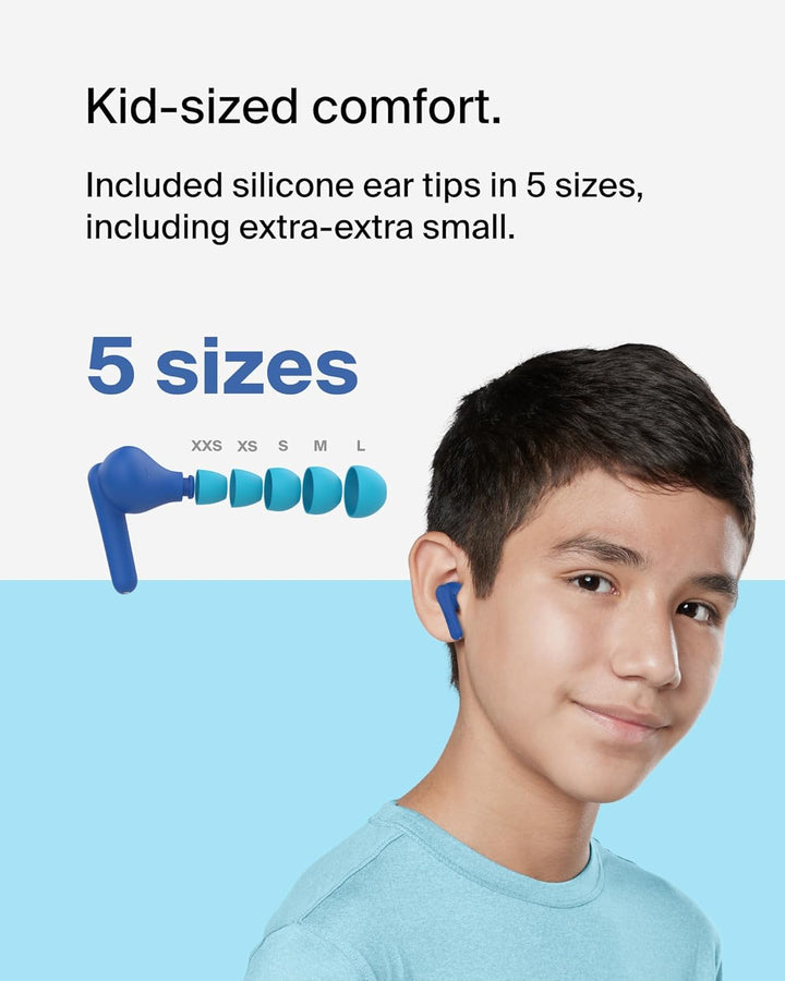 Belkin SoundForm Nano 2 Bluetooth In-Ear Kinderkopfhörer mit integriertem Mikrofon, 28 Std. Akkulauf