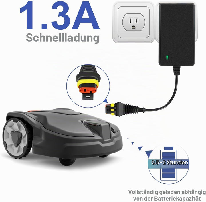 Exmate 28 V 1,3A Adapter Ladegerät Netzteil kompatibel mit Husqvarna Automower 105 305 310 315X 405X