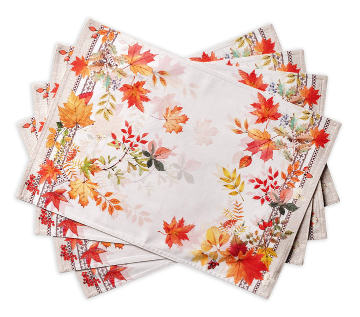 Maison d' Hermine Tischset, 100% Baumwolle Set mit 4, dekorative Oster-Tischsets, waschbare Stoff-Ti
