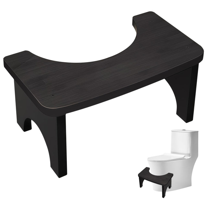 Toilettenhocker Holz WC Hocker für Erwachsene & Kinder: 37×20×17cm Ergonomisch Klohocker Rutschfeste