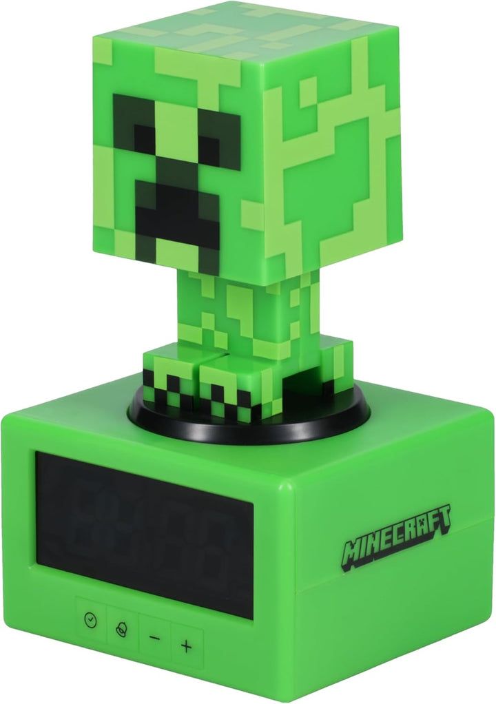 Paladone Minecraft Creeper Wecker - Offiziell Lizenziertes Icon mit Minecraft Musik & Nachtlicht für