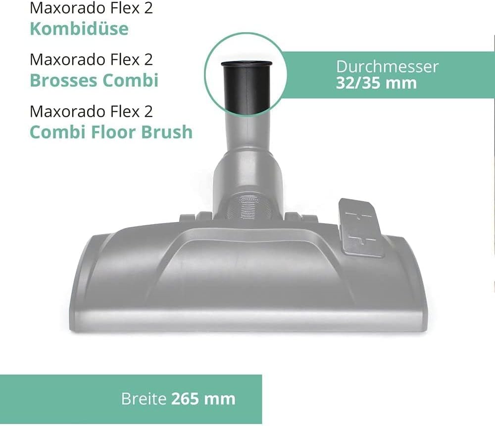 Kombidüse Flex 32 mm 35 mm Staubsaugerdüse Staubsauger Bodendüse für kompatibel mit Philips Delta-MP