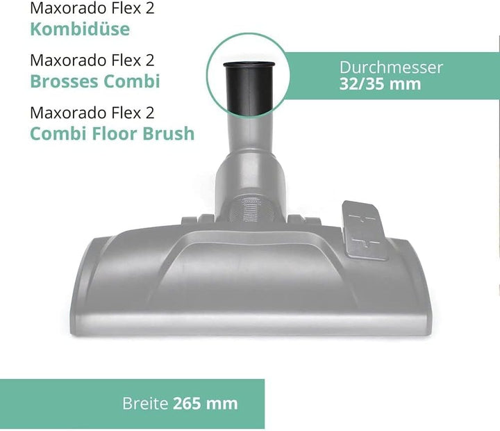 Kombidüse Flex 32 mm 35 mm Staubsaugerdüse Staubsauger Bodendüse für kompatibel mit Philips Delta-MP