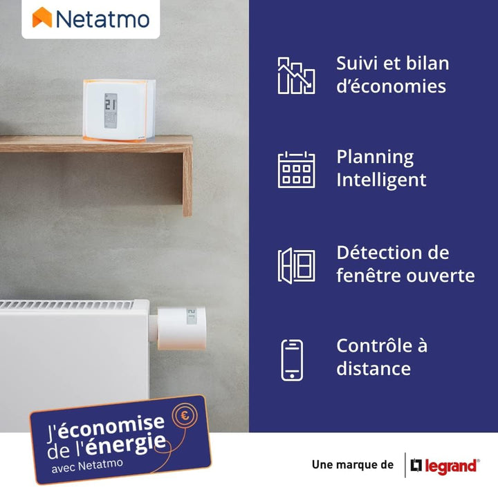 Netatmo Smartes Heizkörperthermostat - NAV-FR 1x Ventil (Old) Thermostat, 1x Ventil (Old) Thermostat