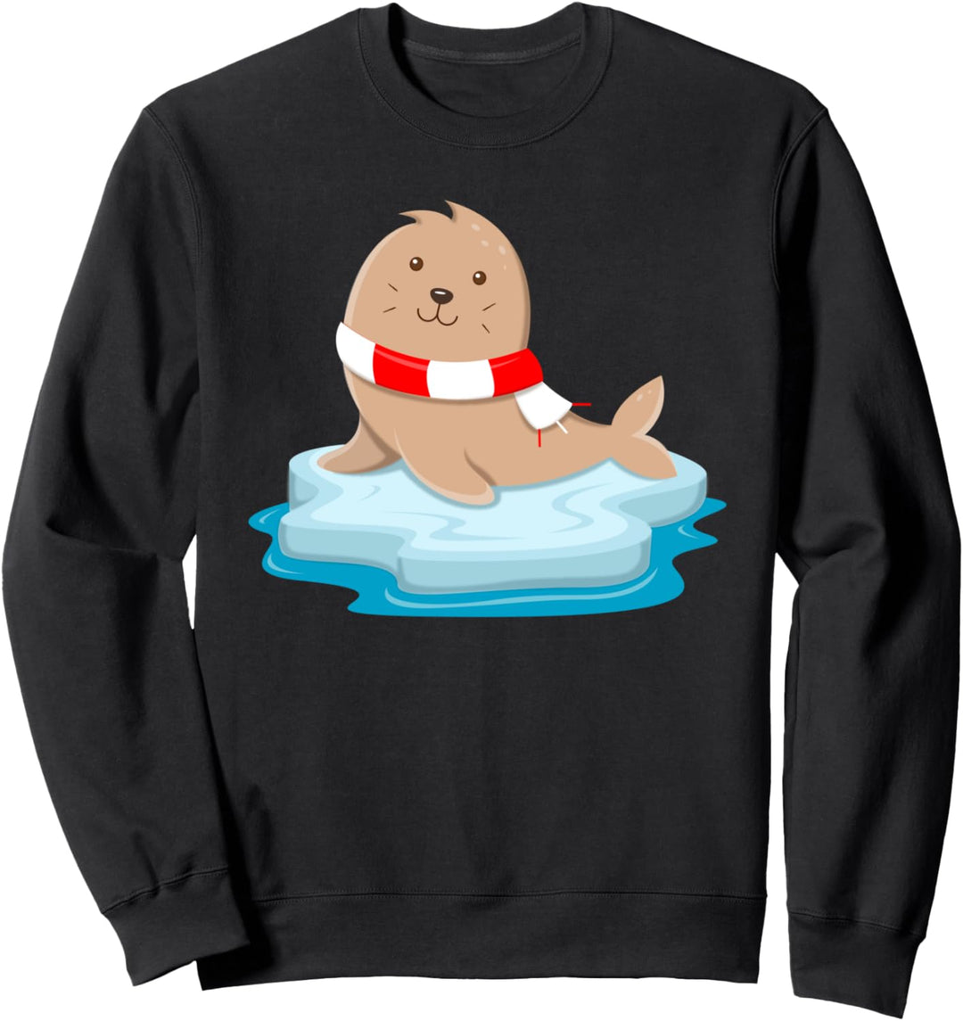 Kleine Robbe Heuler Seehund Damen Herren Sweatshirt