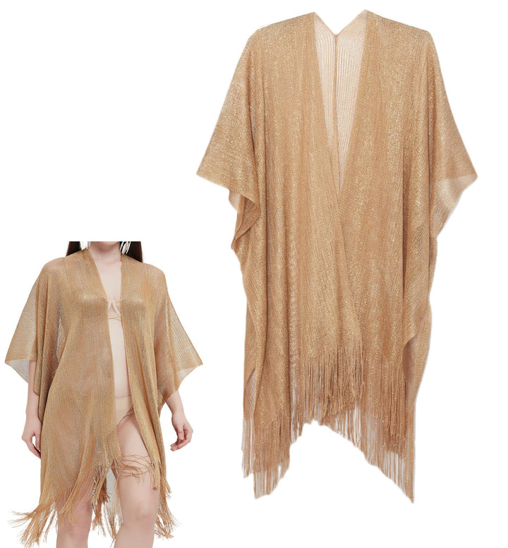 Strick Schal Wrap für Frauen, Rand Gestrickte Poncho Strickjacke für Party, Damen Winter Quasten Sch