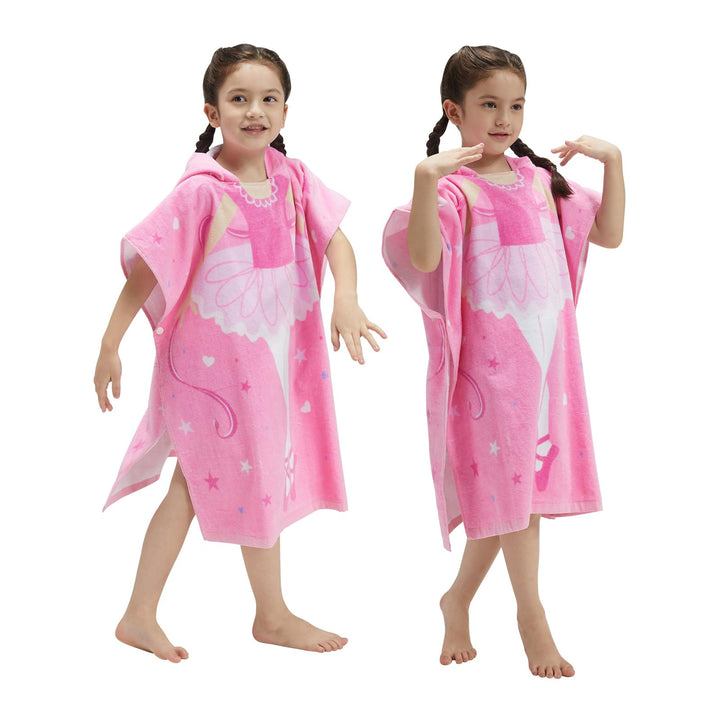 BANGSAUR Kinder Strand Pool Bad Kapuze Poncho Handtuch, 100 Baumwolle Surf Wickeltücher Wickel, Baby
