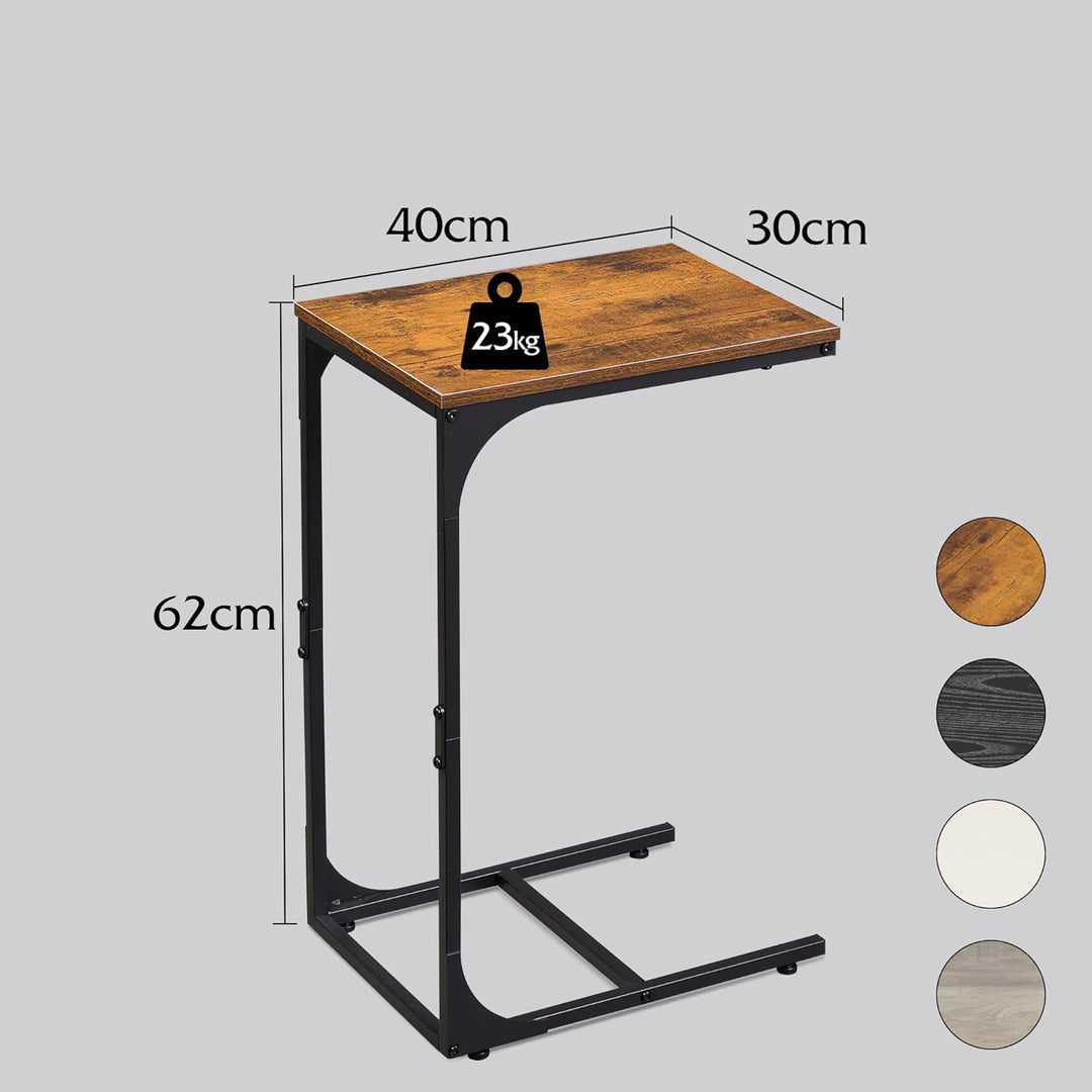 WLIVE Beistelltisch Couch, C Form Sofatisch, 30 x 40 x 62 cm, Beistelltische fürs Wohnzimmer, Schlaf