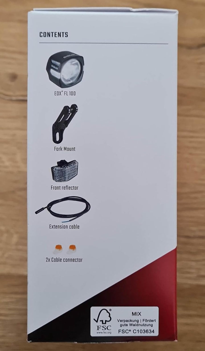 SIGMA EOX FL 100 | StVZO zugelassene Beleuchtung für E-Bikes | E-Bike Frontleuchte mit 100 LUX und O