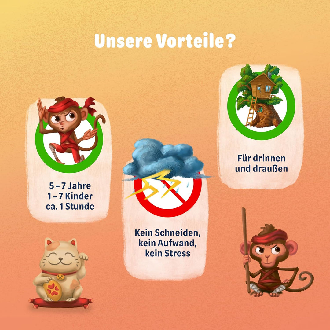 Deine fantastische Schatzsuche – Die Ninja Prüfung – Schnitzeljagd Spiel für 1 bis 7 Kinder von 5 bi