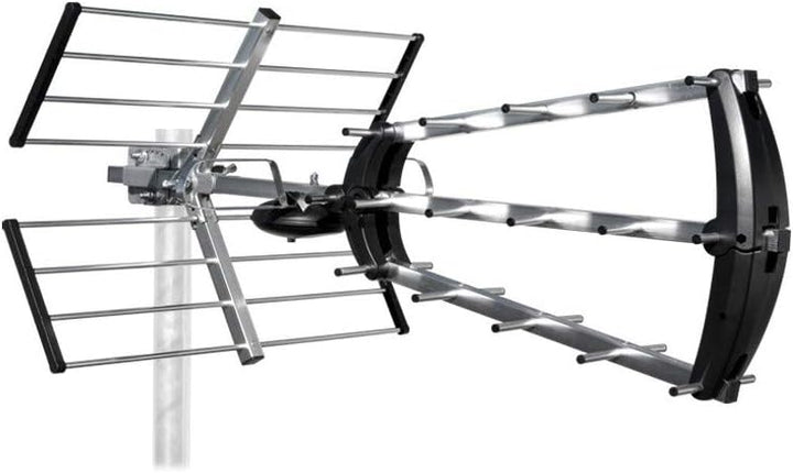 METRONIC 415044 Aussenantenne + 4G-Filter HDMI, silberfarben Antenne 26 dB + 4G-Filter, Antenne 26 d
