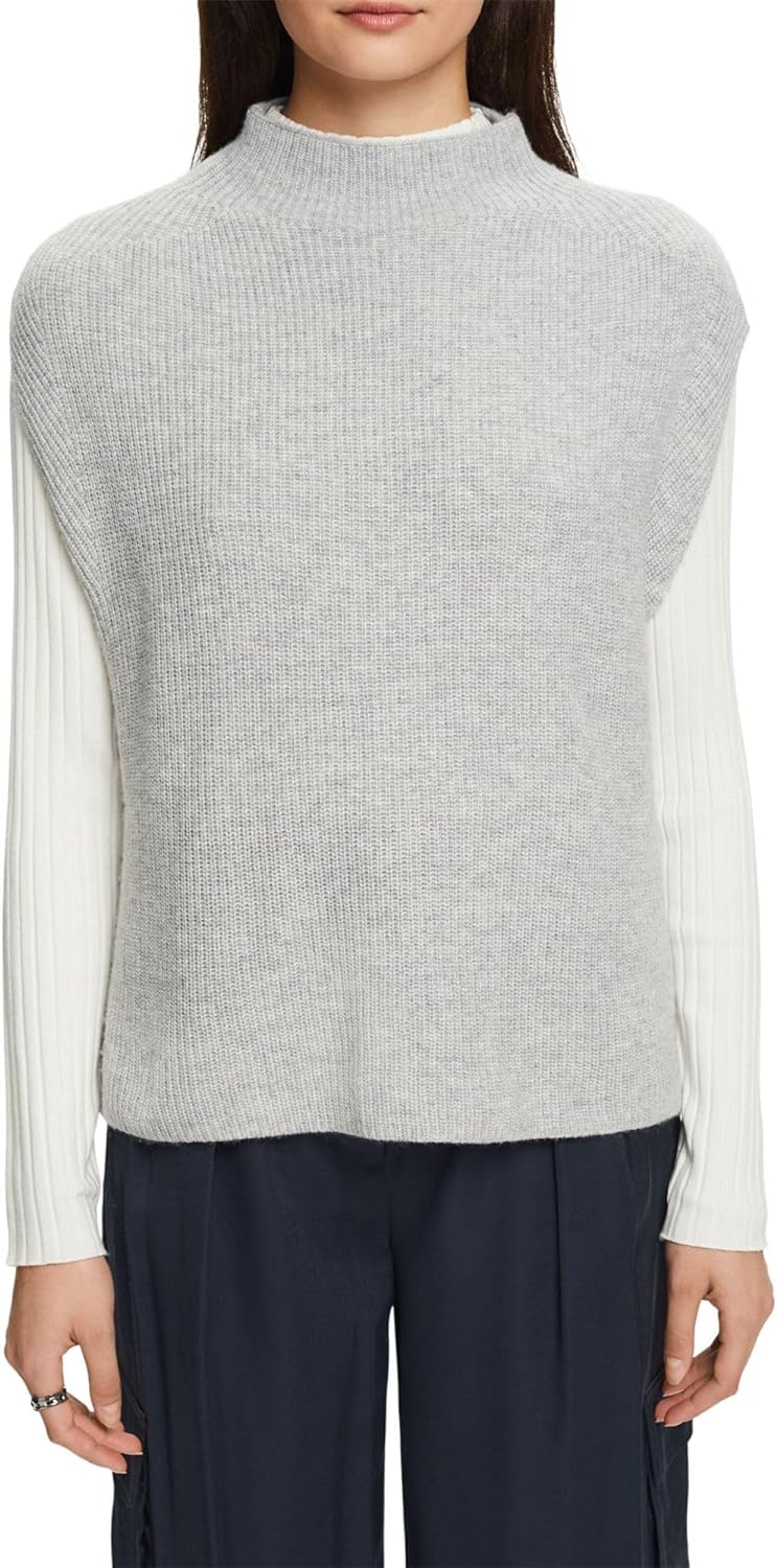 Esprit Collection Pullunder aus Wollmix XS Light Grey, XS Light Grey