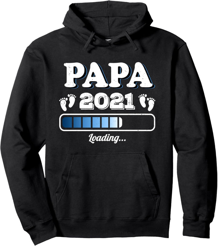 Papa 2021 Loading Daddy Werdender Vater Geschenk Spruch Pullover Hoodie