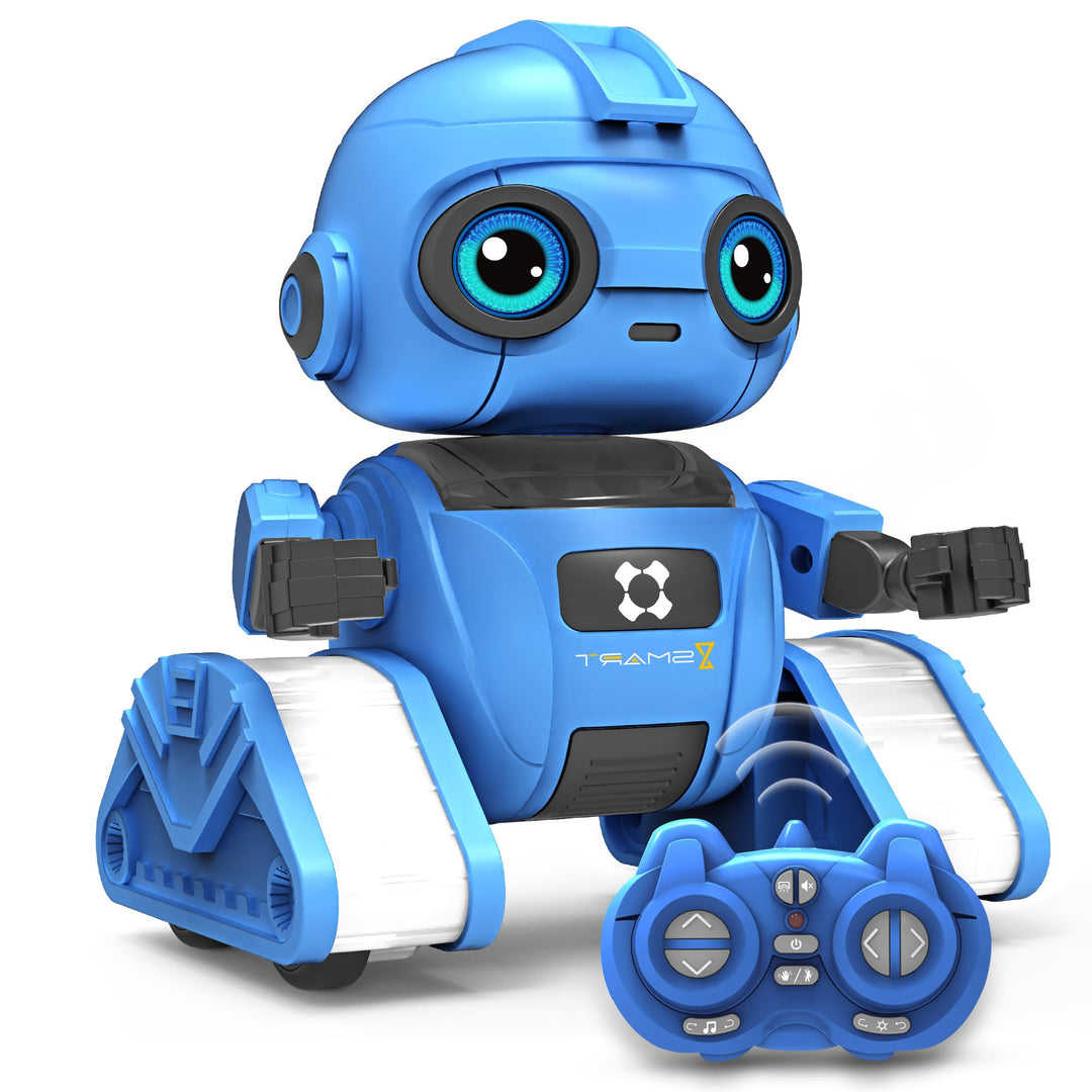 Roboter Spielzeug für Kinder – Wiederaufladbar, LED-Augen und Musik, RC-Roboter mit Gestensensor für