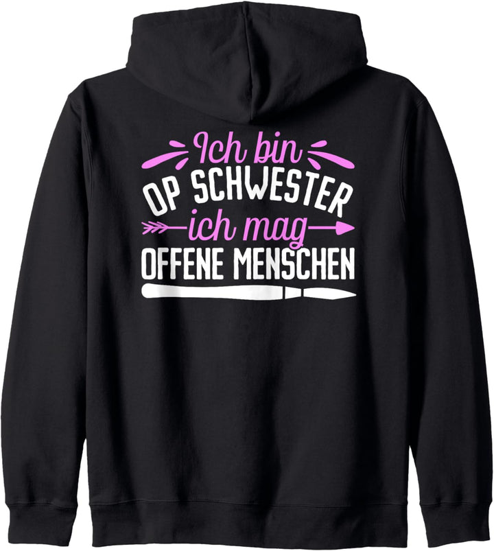 Bin OP Schwester ich mag offene Menschen Kapuzenjacke