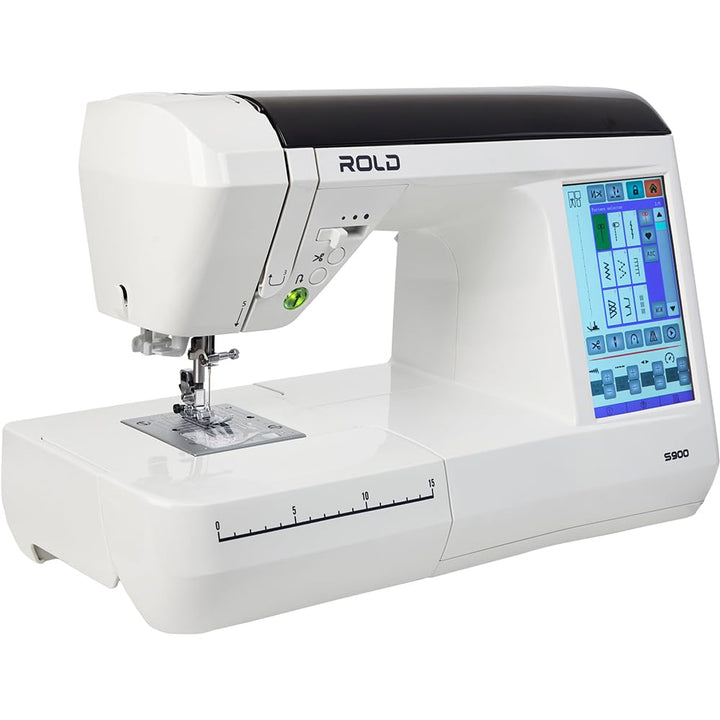 ROLD S900 Computer Nähmaschine mit Touchscreen Display | 180 Nähstiche | 8 Knopflöcher | automatisch