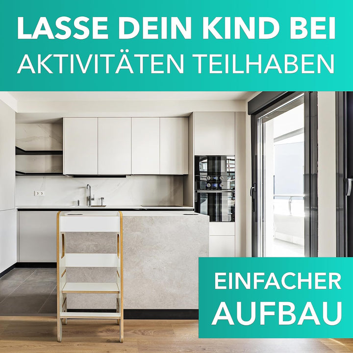 Lernturm für Kinder & Kleinkinder - Tritthocker für Kleinkinder - Küchenhelfer Kinder - Kinderlerntu