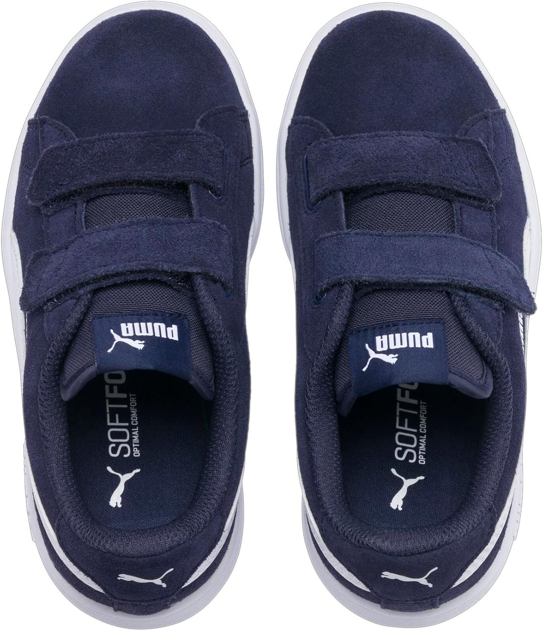 Puma Smash CV V Unisex-Kinder Sneakers 27.5 EU Peacoat Puma White, 27.5 EU Peacoat Puma White