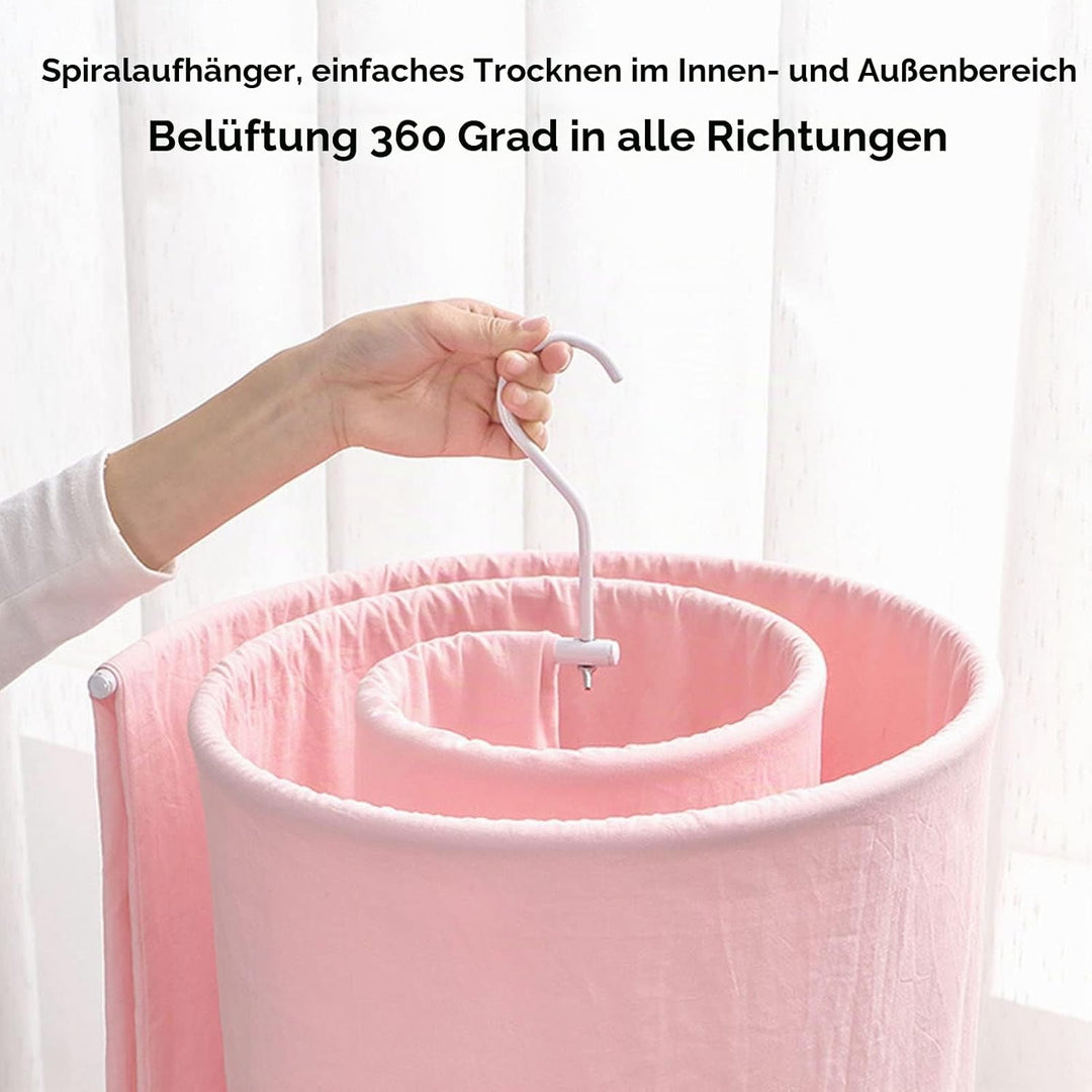 Jeanoko Spiral-Bettwäsche-Aufhänger, Runder Spiral-Quilt-Aufhänger, Innovativer Rotierender Quilt-Tr