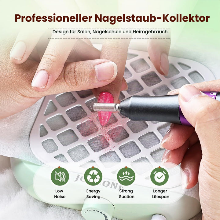 JODSONE 6000 RPM Nagelstaubsammler, Geräuscharm, Leistungsstarker Saugnapf, Tragbarer Nagelstudio, P