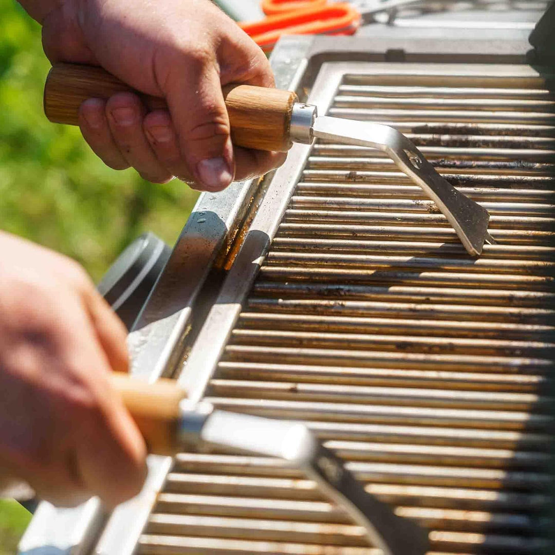 Universal-Griffe | Grillrostheber aus Edelstahl | abnehmbar - robust für alle Grillroste (Stäbe von