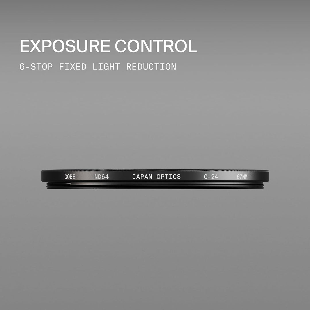 Gobe 40.5 mm Graufilter ND64 (6 Stop) ND Filter (2Peak) Black 40.5mm, 40.5mm