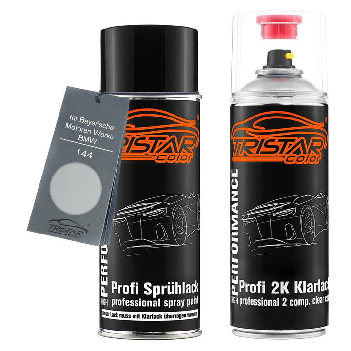 TRISTARcolor Autolack 2K Spraydosen Set für Bayerische Motoren Werke/BMW 144 Felgensilber Metallic B