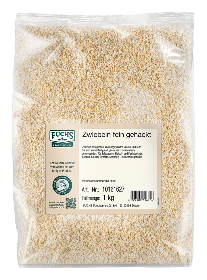 Fuchs Professional Zwiebeln weiss fein Gehackt (1 x 1 kg), 1