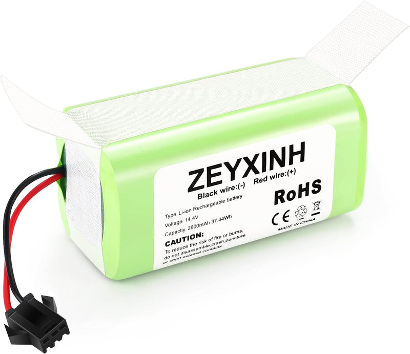 ZEYXINH 2600mAh 14.4V Li-ion Ersatzakku für Ecovacs Deebot N79 N79S DN622 RoboVac 11 11S 11S MAX 12