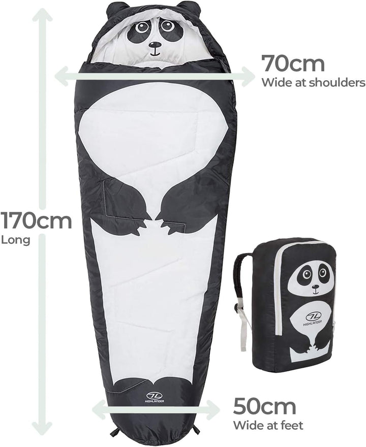 K New Highlander Kinder-Schlafsack, Unisex, Creature Schwarz/Panda, Schwarz/Panda