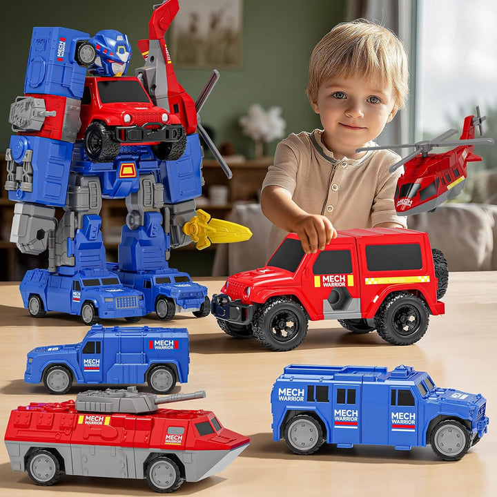 Gzsbaby Magnetische Bausteine Auto, 30 PCS Magnetischer Verformung Roboter mit Aufbewahrungsbox, Mag