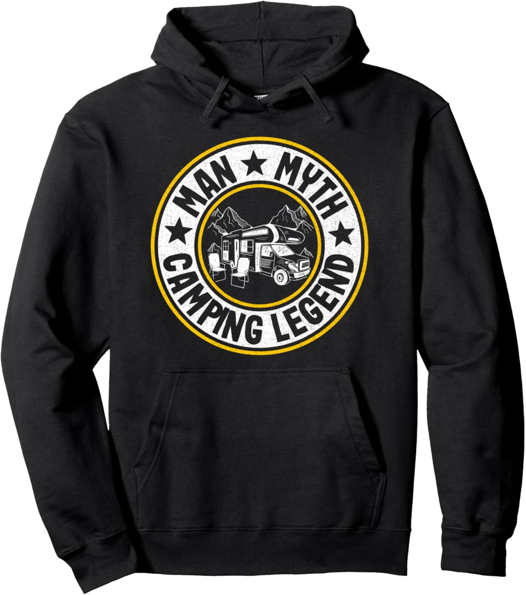 Man Myth Camping Legend Wohnmobil Camper Dad Outdoor Herren Camping Pullover Hoodie
