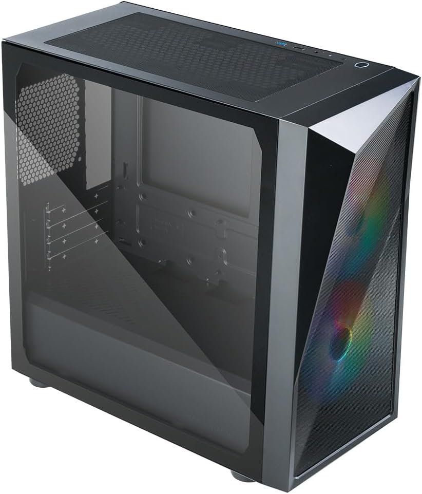 Cooler Master CMP 320 PC-Gehäuse – Mini-Tower-Gehäuse mit 2 x 120-mm-ARGB-Lüftern,Micro-ATX,Seitenwa
