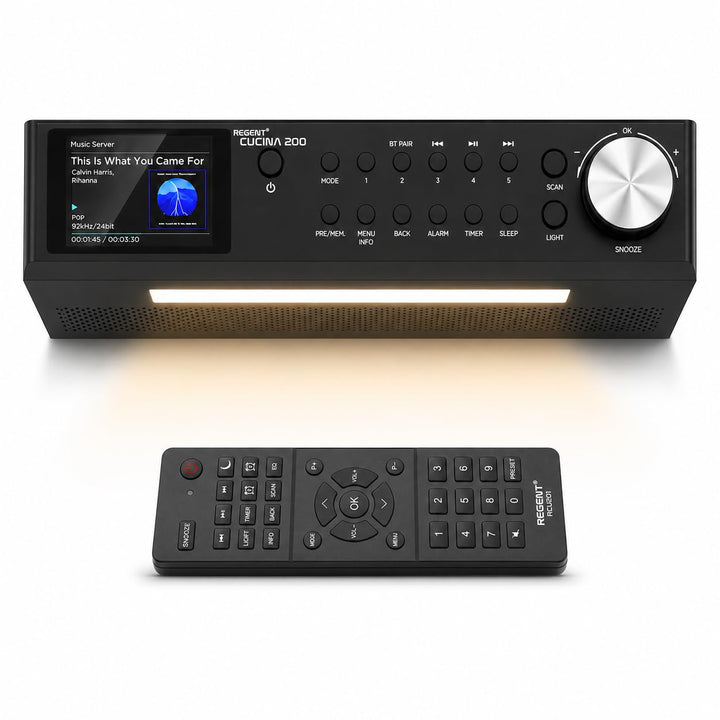 Regent Cucina 200 Küchenradio Unterbau Dab Radio mit Bluetooth FM/DAB+ Radio mit Led Leiste Küche, F