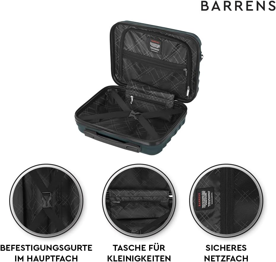 BARRENS Kosmetiktasche | Reiseetui mit Griff | Handgepäck | Zur Befestigung am Koffer oder zum Trage